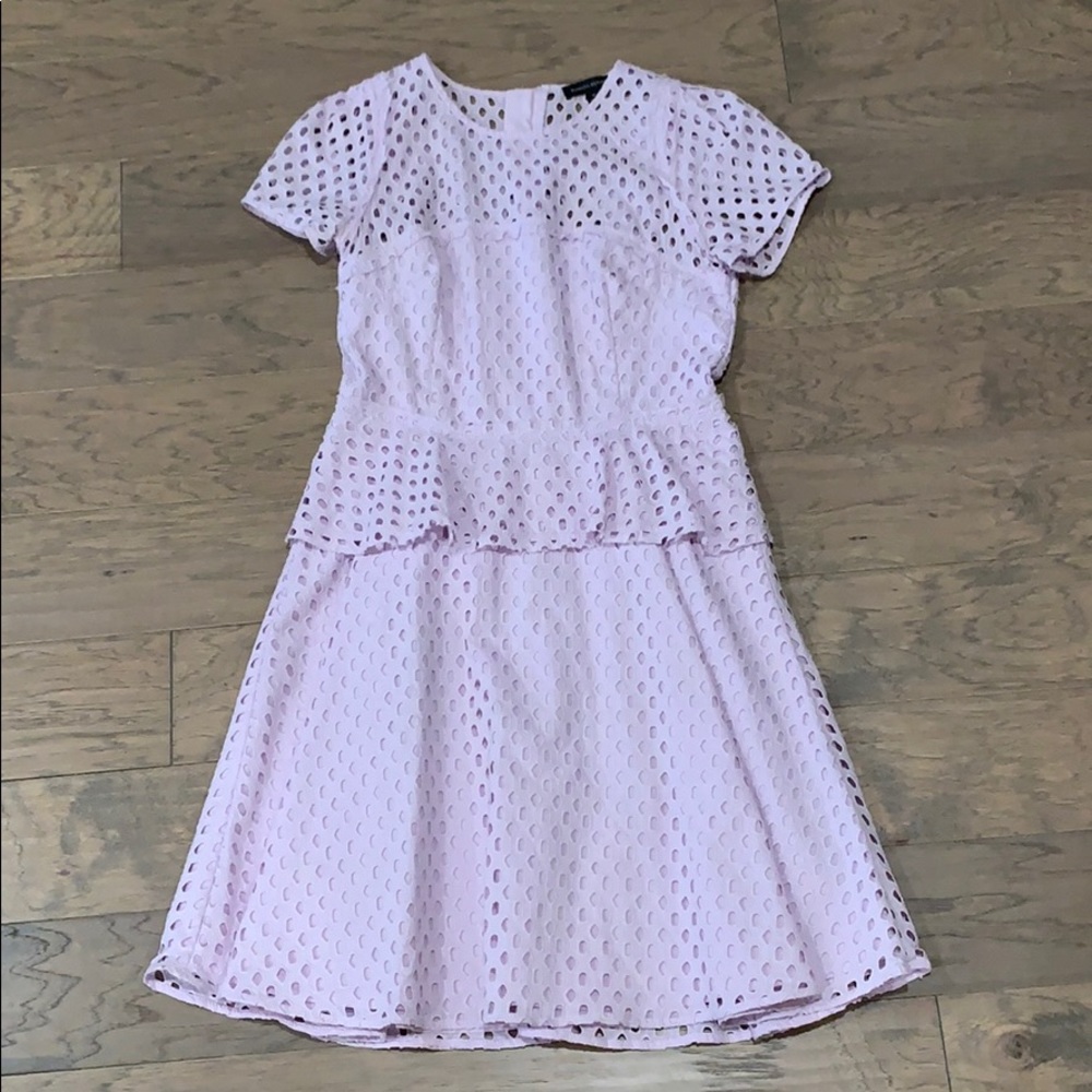 Banana Republic lilac lavender eyelet dress sz 10